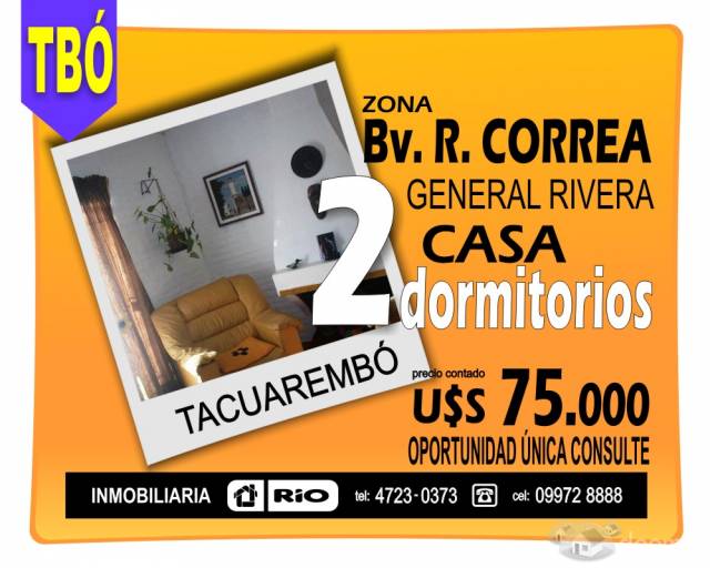 VENDEMOS – CASA (2) DORMITORIOS en TACUAREMBÓ. - 2