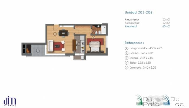 Apartamento 1 d. en Parque Miramar sobre Av. de la Playa - 2