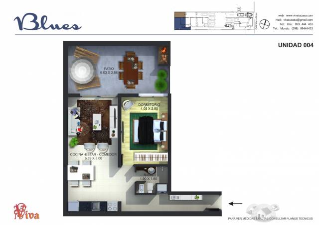 Apartamento a estrenar YA de 1 dormitorio en Pocitos nuevo a metros del Shoping Montevideo - 3