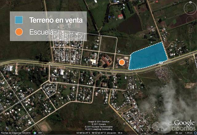 vendo terreno 4,34 dolares m2 - 2